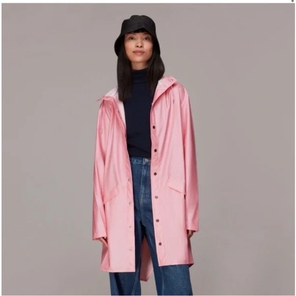 Rains Pink Utility Jacket - Picture 1 of 12